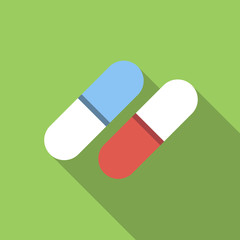 Pills flat icon