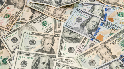 heap of dollars,  USD background texture