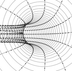 Three-dimensional abstract tunnel or tube
