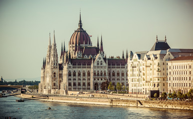 Fototapeta premium national Hungarian Parliament and Danube
