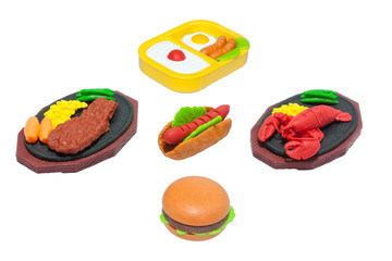 American Food Rubber-Toy Isolated On White