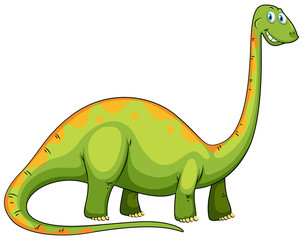 Green dinosaur with long neck