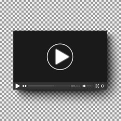 Realistic video player with shadow