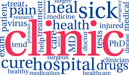 Fototapeta premium Clinic Word Cloud