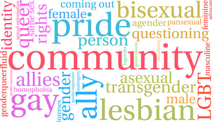 Fototapeta premium Community LGBT Word Cloud
