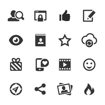 Social Media Icons, Mono Series