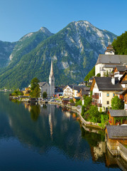 Hallstatt mountain village. Alps, Austria