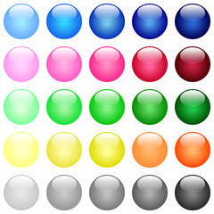 Glossy color buttons
