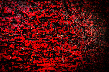 Red Color Abstract Wood and Rain Water