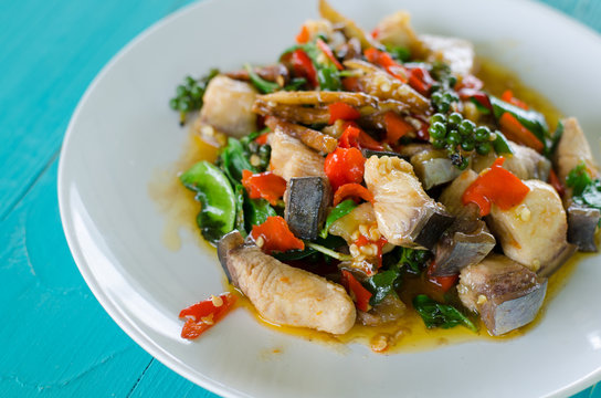 Stir Fried Spicy Mekong River fish