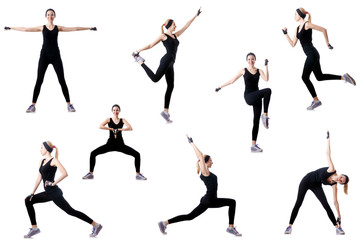 Concept of healthy lifestyle in set