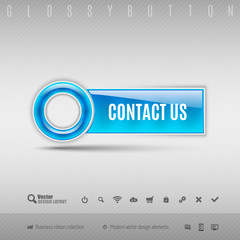 Blue Plastic Button