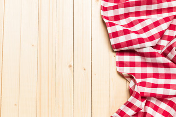 Red checkered tablecloth