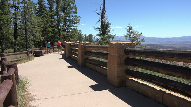 Tourist Bryce Canyon National Park Utah lookout 4K 146