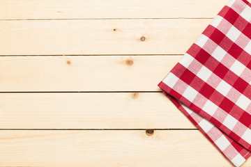 Obraz premium Red checkered tablecloth