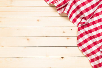 Red checkered tablecloth