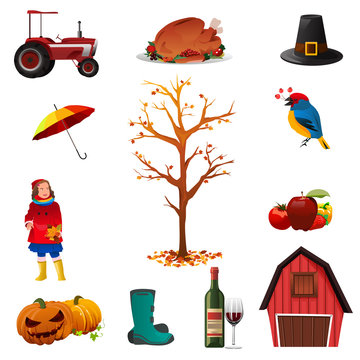 Fall or Autumn icons