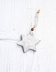 Wooden Star Christmas Ornament
