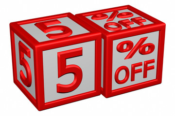 Blocks with sign discount 5 % off