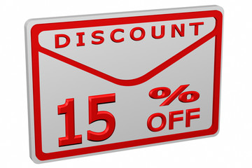 Envelope with sign discount 15 % off