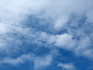 Obraz premium White clouds in blue sky background.