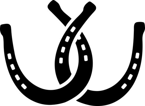 Two connected horseshoes