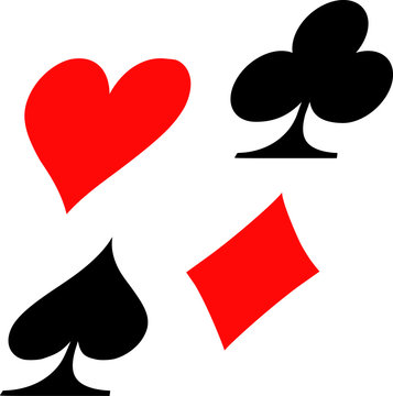 Playing poker cards icons