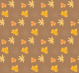 autumn motive background. seamless leaves pattern