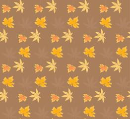 autumn motive background. seamless leaves pattern