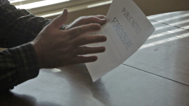 Foreclosure man unhappy table P HD 8894