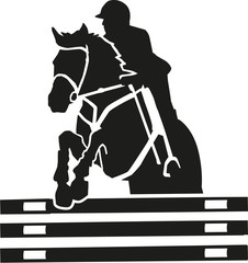 Show jumping vector with many details - obrazy, fototapety, plakaty