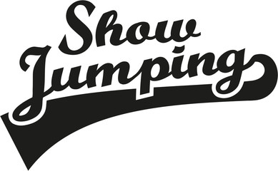 Show jumping word retro