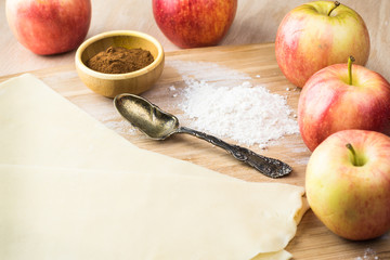 Crust for apple pie.