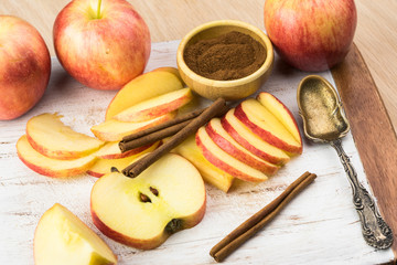 Fresh apples and spice.