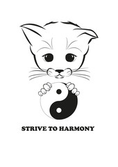 Boso with yin and yang. Strive to harmony