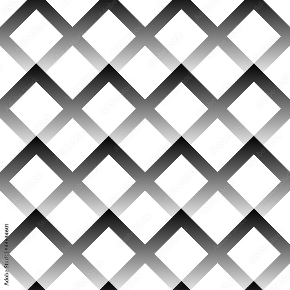 Fototapete seamless pattern made of squares with gradient fills. black and