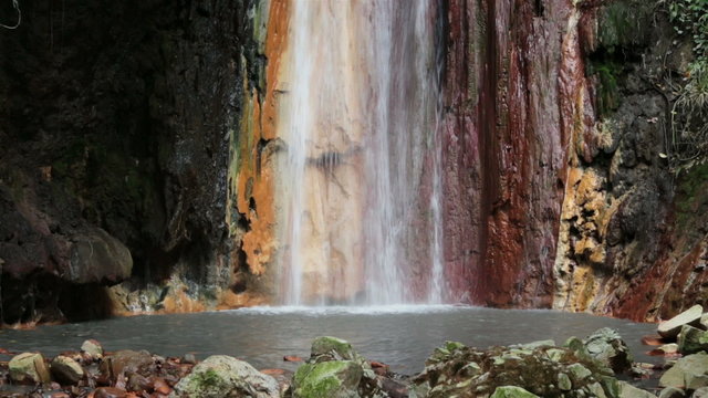 St Lucia Diamond Waterfall Botanical Garden pool HD 1665