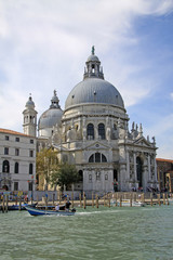 Fototapeta na wymiar VENICE, ITALY - SEPTEMBER 02, 2012: The Basilica Santa Maria della Salute in Venice, Italy