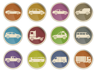 Fototapeta premium Vehicles Icon Set