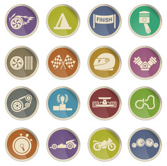 Racing vector icons