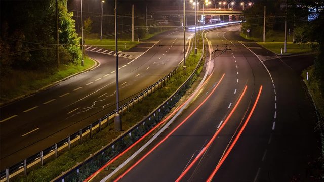 Night Trafic timelapse