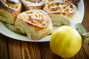 Naklejka na ściany i meble sweet rolls with quince
