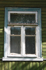 window old wooden house