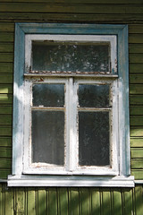window old wooden house