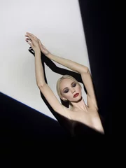 Küchenrückwand glas motiv nude beautiful blond young woman © photoagents