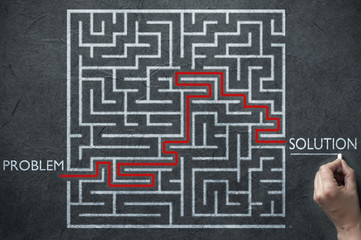 Solution to problem maze