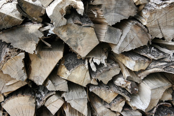 Wood / Stack of dry firewood