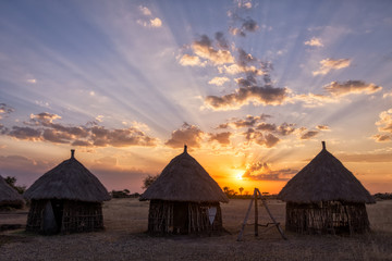 Boma Sunset - Tanzania - obrazy, fototapety, plakaty