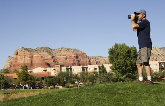 A Photographer Shoots an Image in Sedona