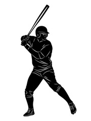 silhouette baseball player
